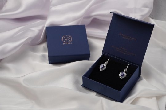 18K Gold Pink Sapphire Chain Dangle Earrings Image