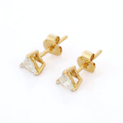 18K Gold Triangle Diamond Earrings - VR Jewels