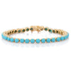 18K Gold Turquoise Eternity Bracelet Thumbnail