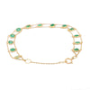 18K Natural Round Cut Emerald Bracelet Thumbnail