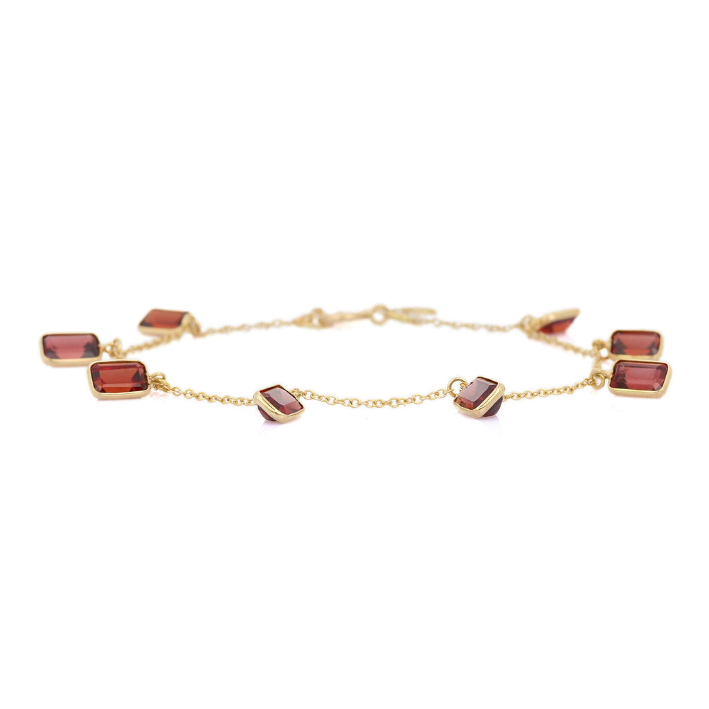 18K Natural Garnet Bracelet Image