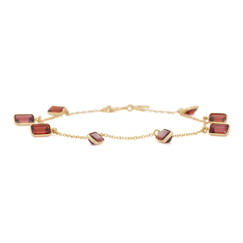 18K Natural Garnet Bracelet - VR Jewels
