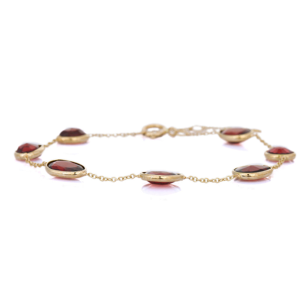 18K Natural Garnet Bracelet Image