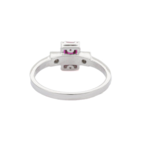 18K Solid White Gold Ruby Ring - VR Jewels
