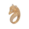 18K Textured Yellow Gold Diamond Vixen Ring Thumbnail
