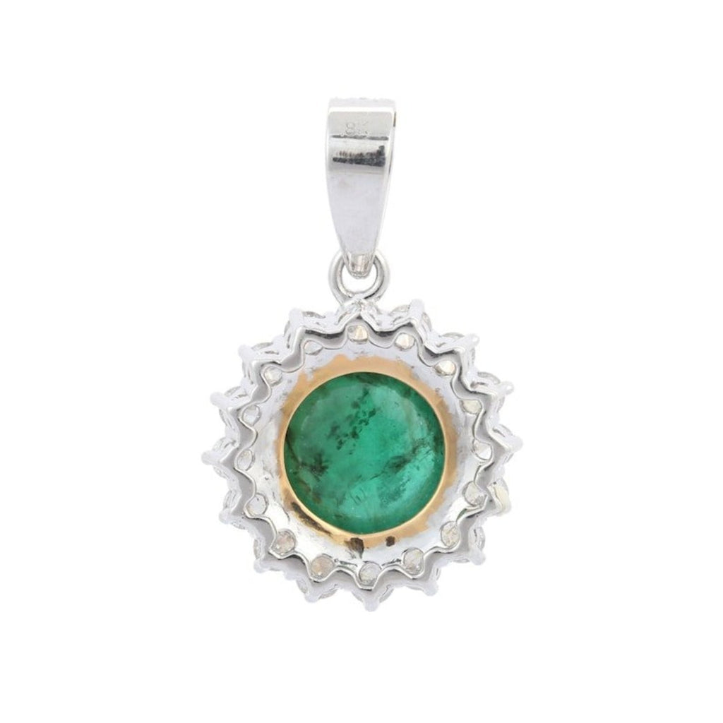 18K Gold Emerald Pendant Image