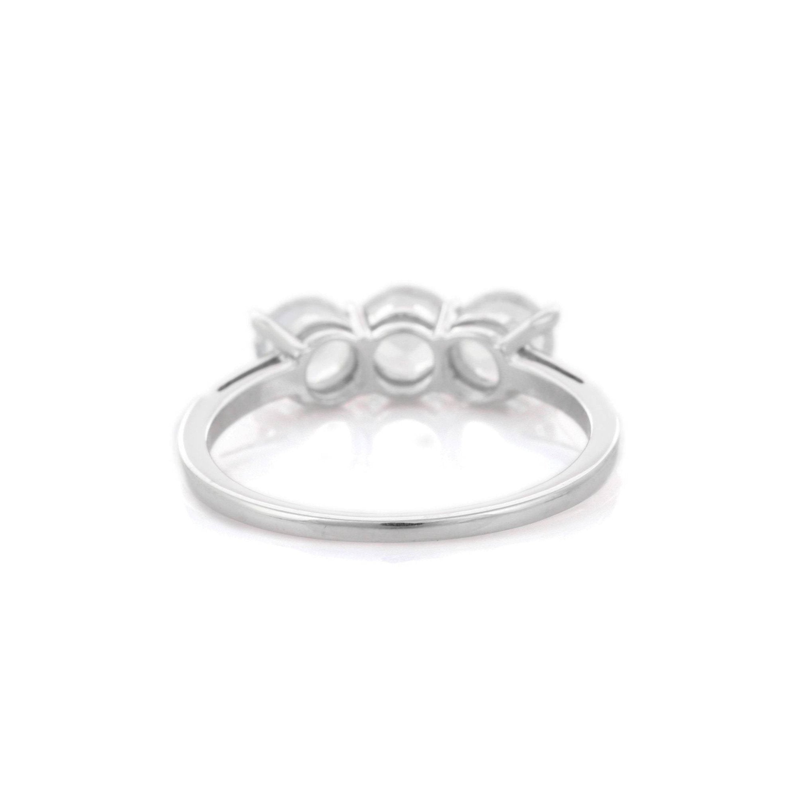 18K White Gold Moonstone Ring - VR Jewels