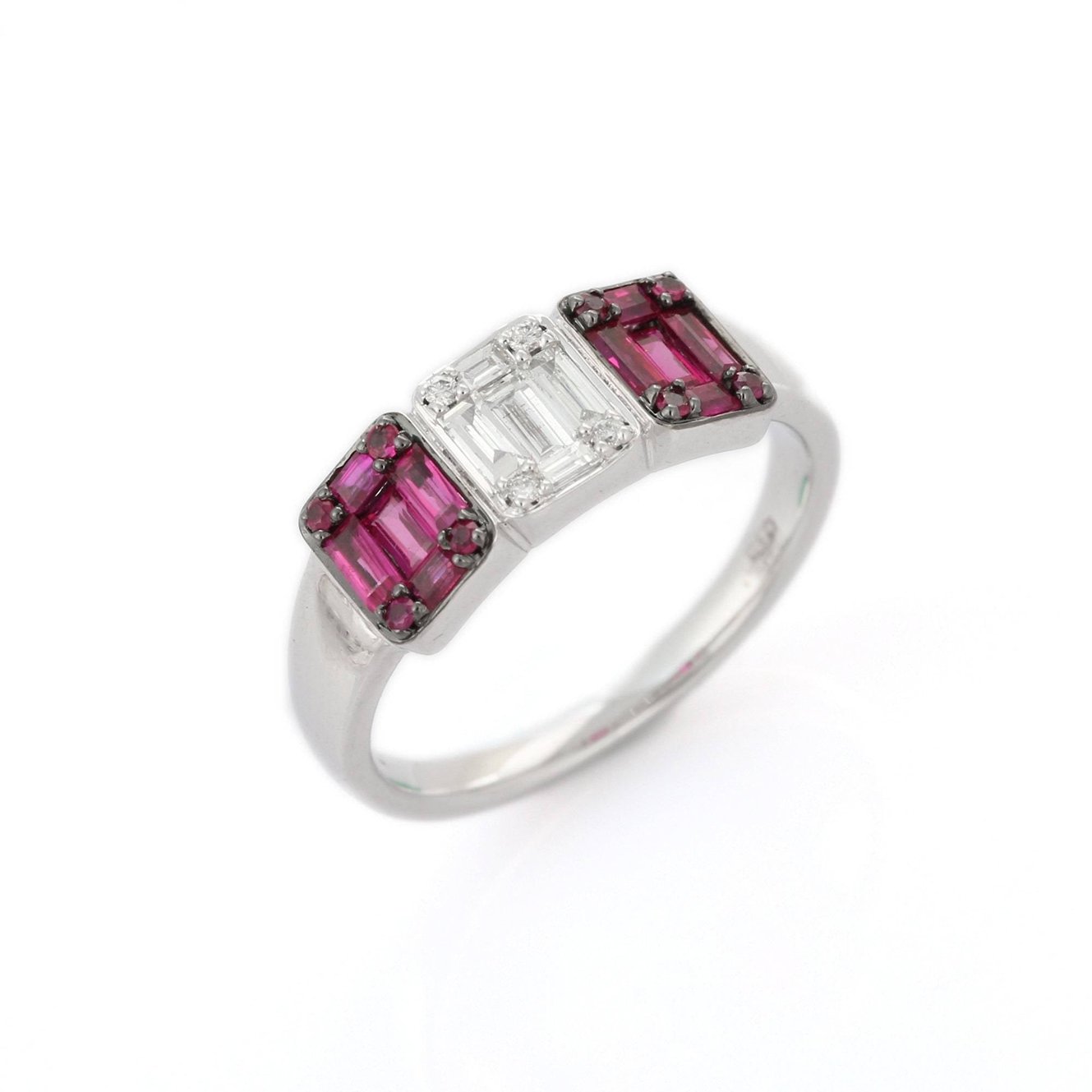 18K White Gold Ruby Ring - VR Jewels