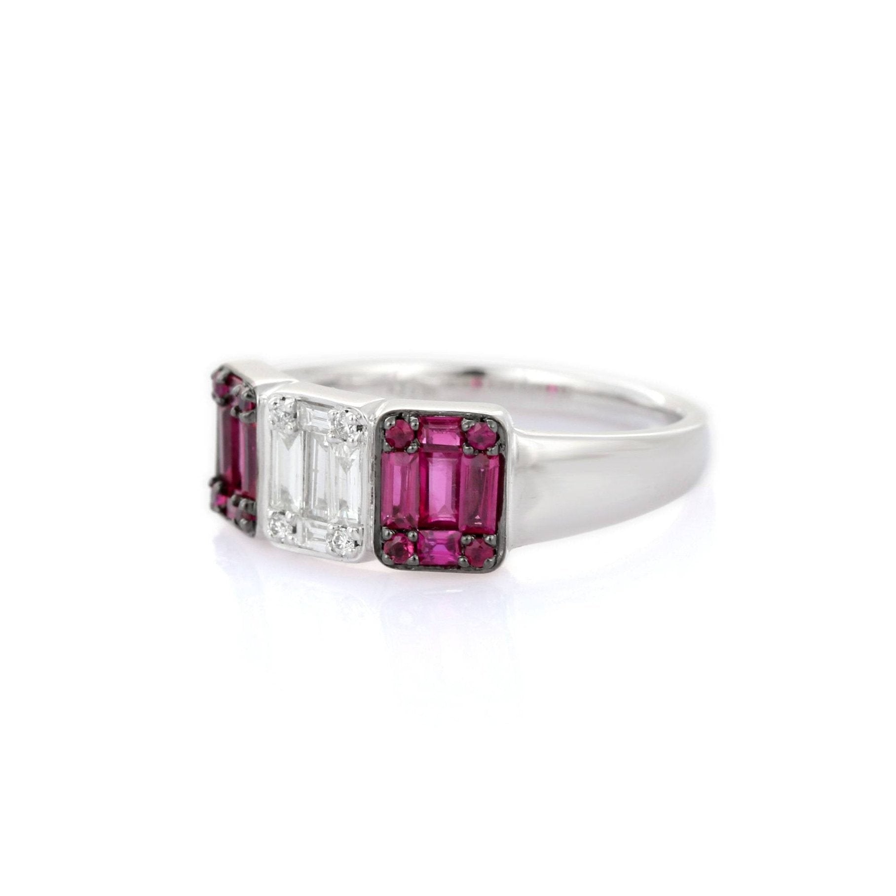 18K White Gold Ruby Ring - VR Jewels