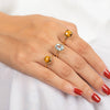 18K Gold Solitaire Aquamarine Ring Thumbnail
