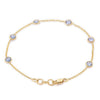 18K Yellow Gold Blue Sapphire Bracelet Thumbnail