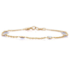 18K Yellow Gold Blue Sapphire Bracelet - VR Jewels