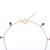 18K Yellow Gold Blue Sapphire Charm Bracelet Thumbnail