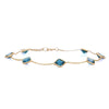 18K Yellow Gold Bracelet With Blue Topaz Gemstone Thumbnail
