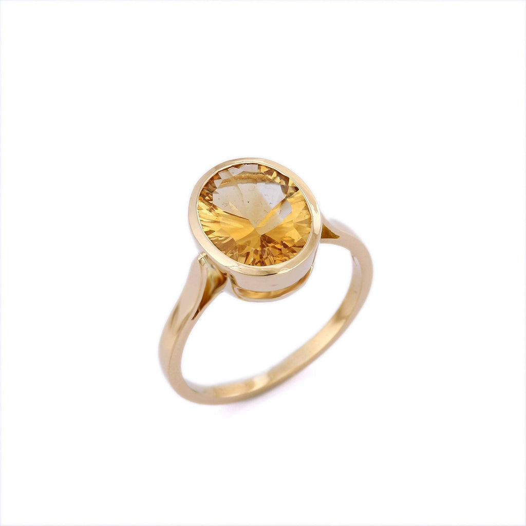 18K Yellow Gold Citrine Ring Image