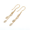 18K Yellow Gold Layered Chain Diamond Earrings Thumbnail