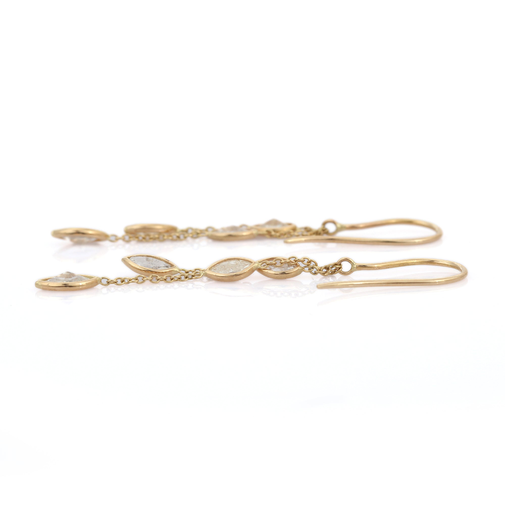 18K Yellow Gold Diamond Earrings - VR Jewels