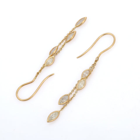 18K Yellow Gold Diamond Earrings - VR Jewels