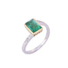 18K Yellow Gold Emerald Diamond Ring Thumbnail