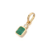 18K Gold Emerald Diamond Pendant Thumbnail