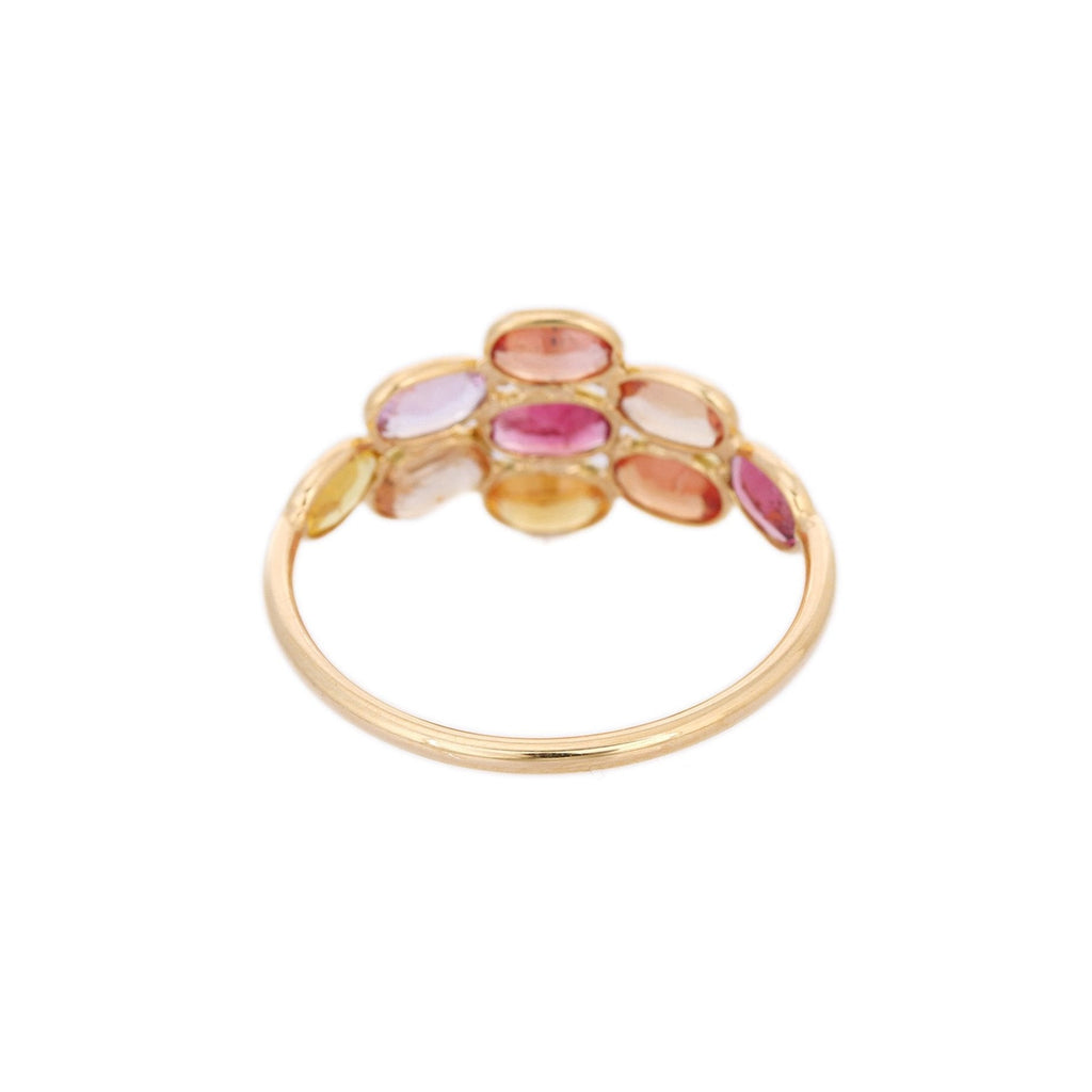 18K Gold Unique Multi Sapphire Ring Image