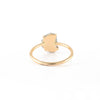 18K Yellow Gold Personalized Initial Ring with Diamond Thumbnail