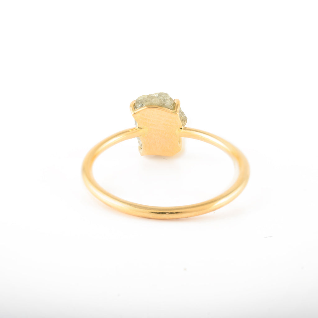 18K Gold Personalized Initial Ring with Diamond Image