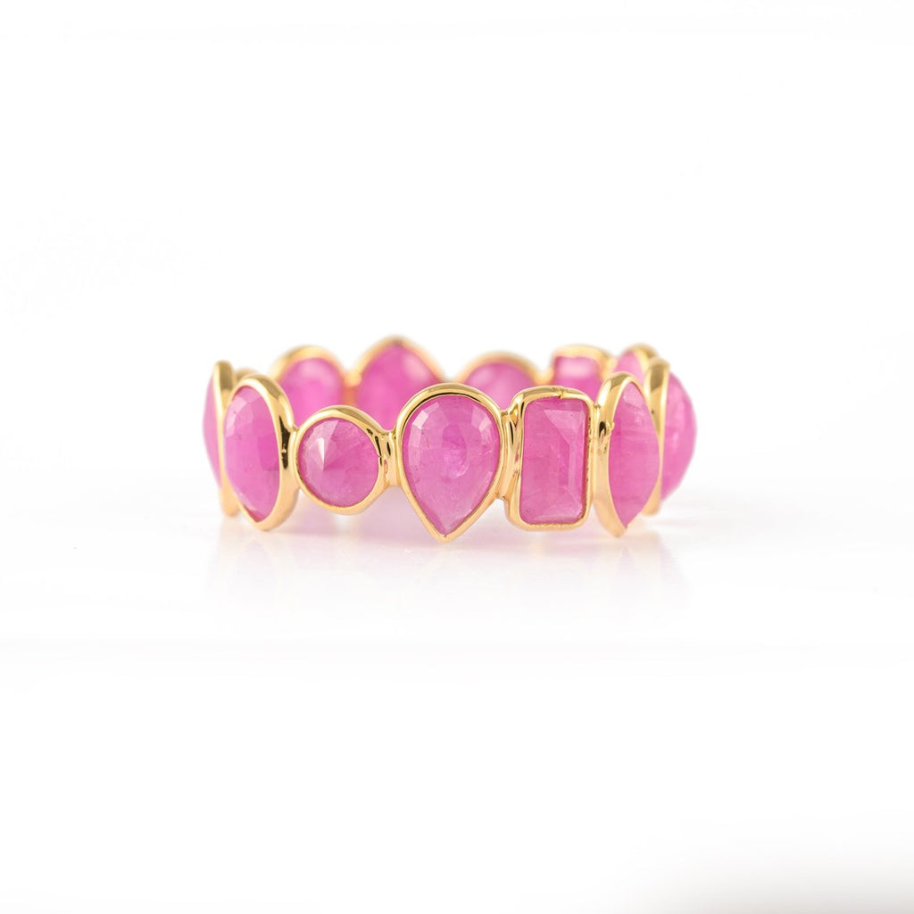 18K Gold Ruby Eternity Band Image