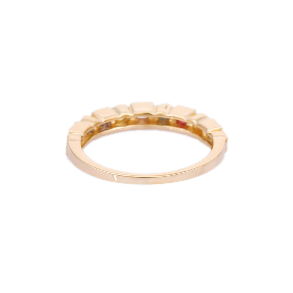 18K Gold Rainbow Sapphire Ring Image