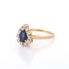 18K Gold Sapphire& Diamond Engagement Ring Thumbnail