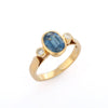 18K Gold Sapphire & Diamond Three Stone Ring Thumbnail