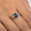 18K Gold Sapphire & Diamond Three Stone Ring Thumbnail