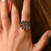18K Gold Tanzanite And Diamond Cluster Ring Thumbnail