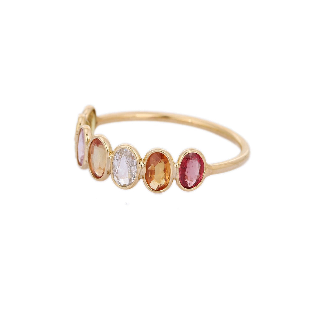 18K Gold Tourmaline Half Eternity Band Image