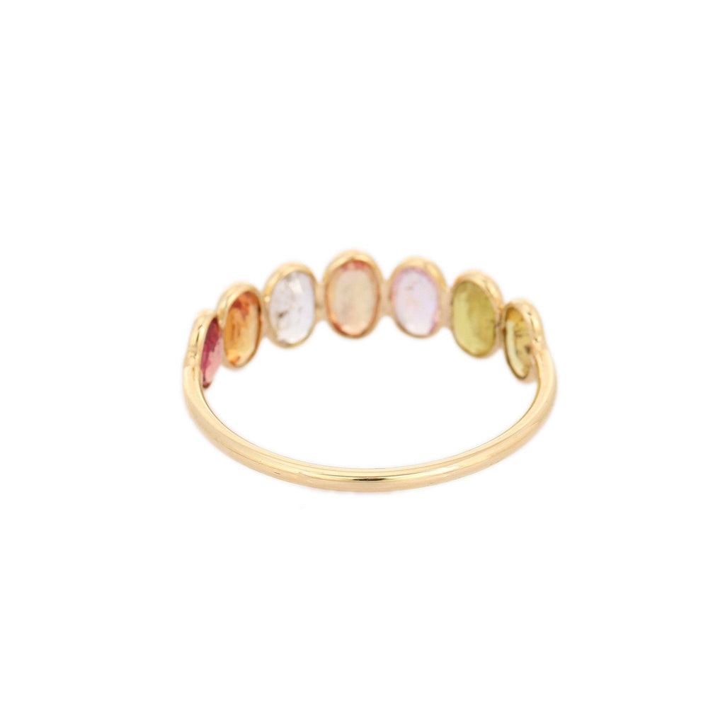 18K Gold Tourmaline Half Eternity Band Image