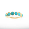 18K Gold Turquoise Half Eternity Band Thumbnail