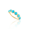 18K Gold Turquoise Half Eternity Band Thumbnail