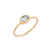 14K Gold Oval Cut Aquamarine Ring Thumbnail