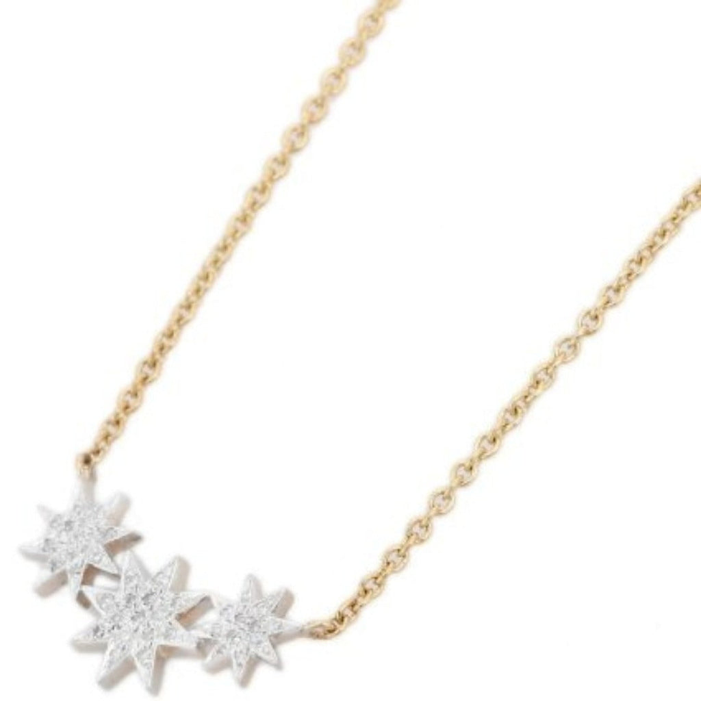 14K Star Diamond Pendant Necklace Image