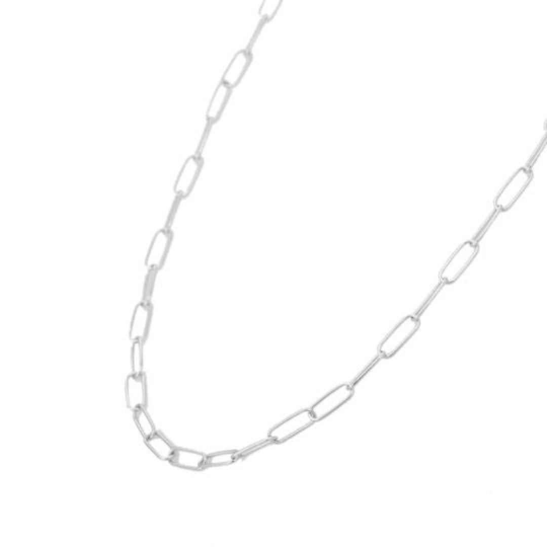 14K Solid White Gold Chain Necklace