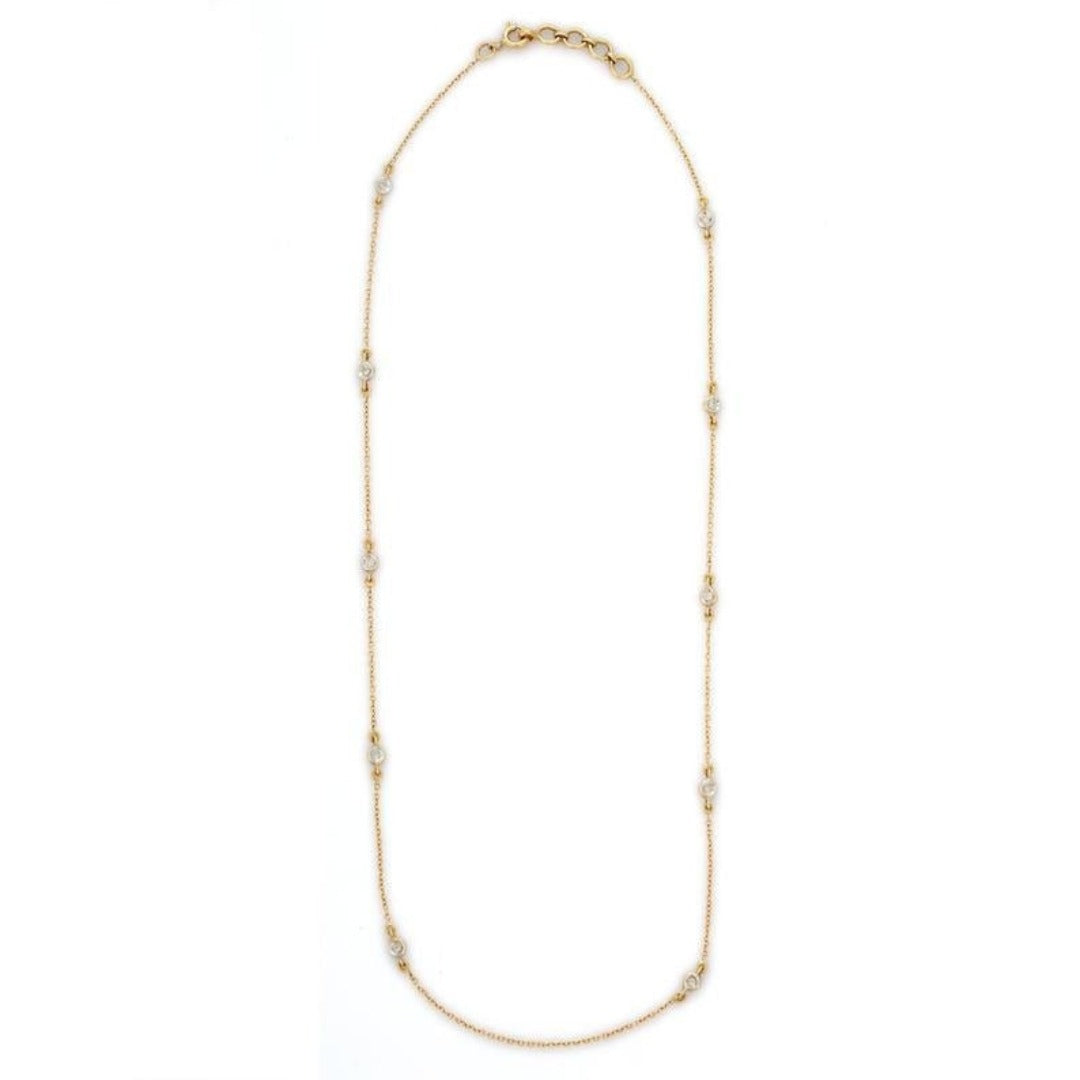 18K Yellow Gold Diamond Necklace