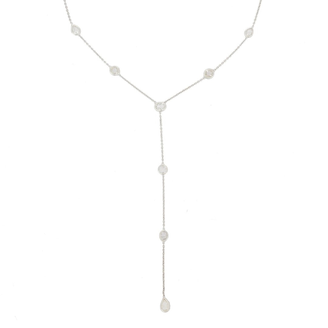18K Diamond Lariat Y Necklace