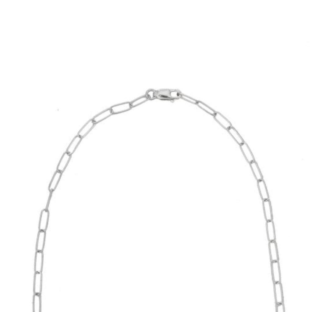 14K Solid White Gold Chain Necklace Image