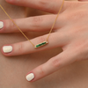 18K Gold Emerald Necklace Thumbnail