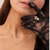14K Blue Sapphire Evil Eye Necklace Thumbnail