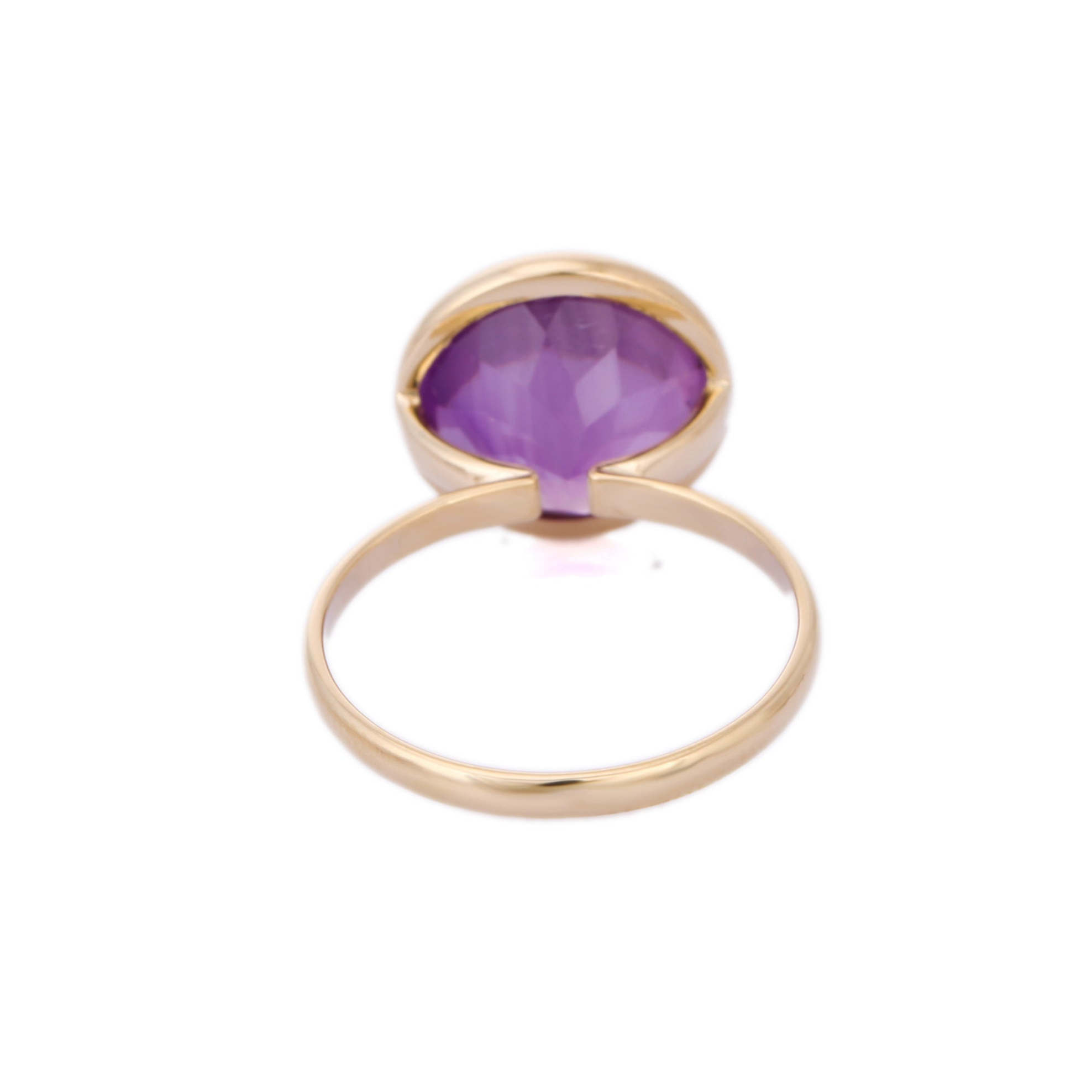 18K Gold Amethyst Cocktail Ring