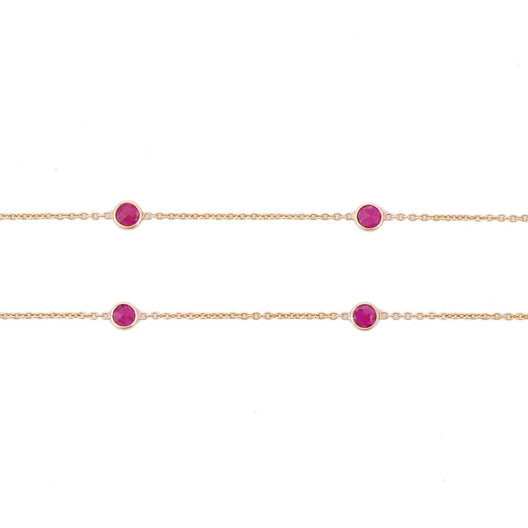 18K Ruby Chain Necklace