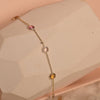 14K Gold Tourmaline Chain Necklace Thumbnail