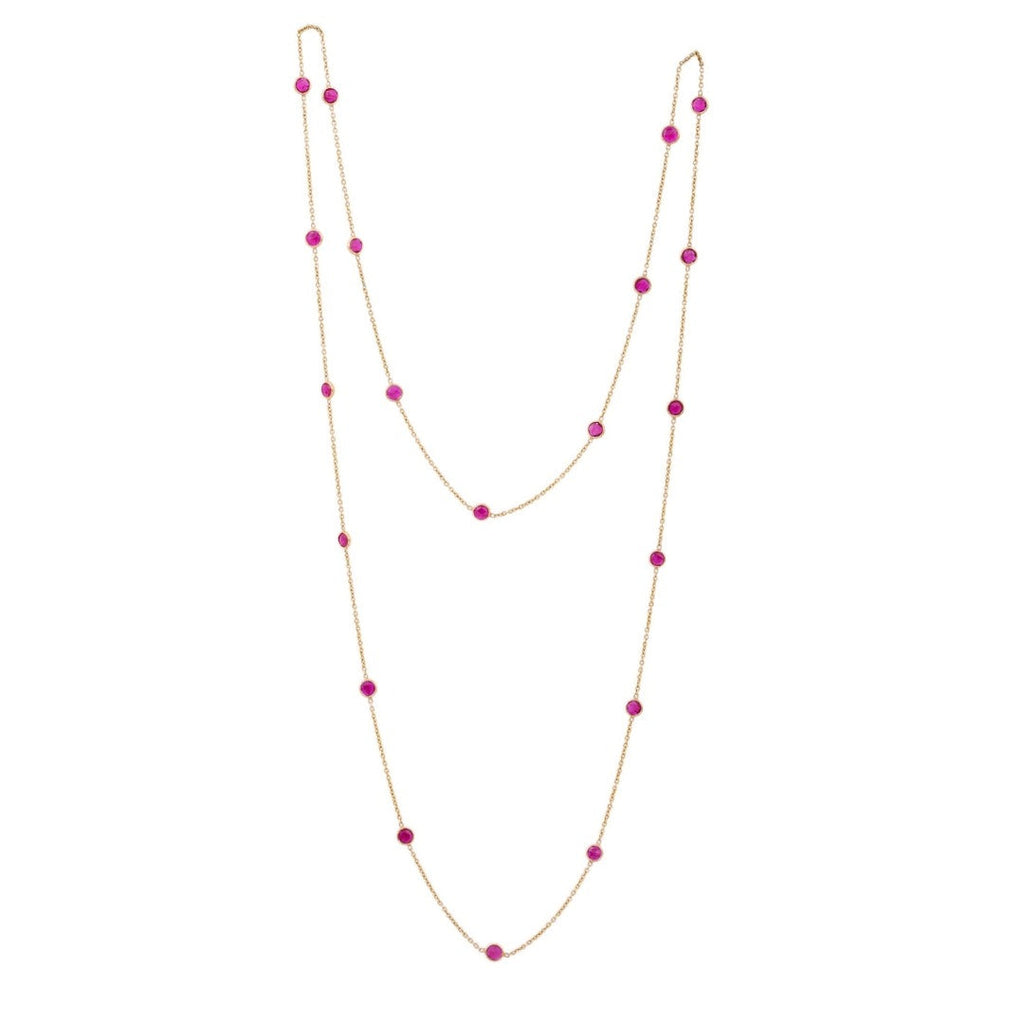 18K Ruby Chain Necklace Image