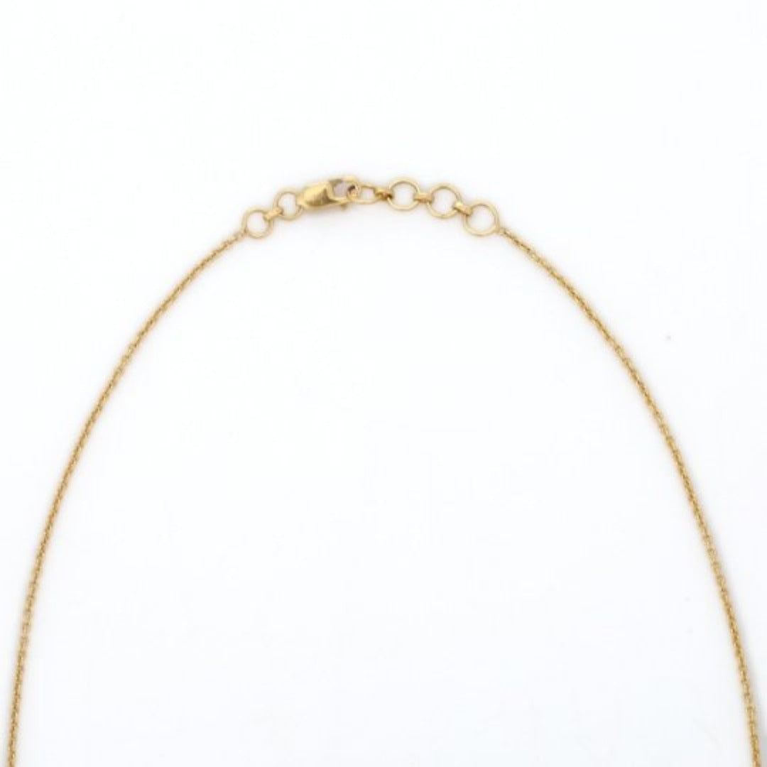 18K Blue Topaz Drop Chain Necklace